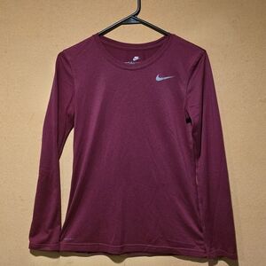 Nike Women's Maroon Long Sleeve Tee
